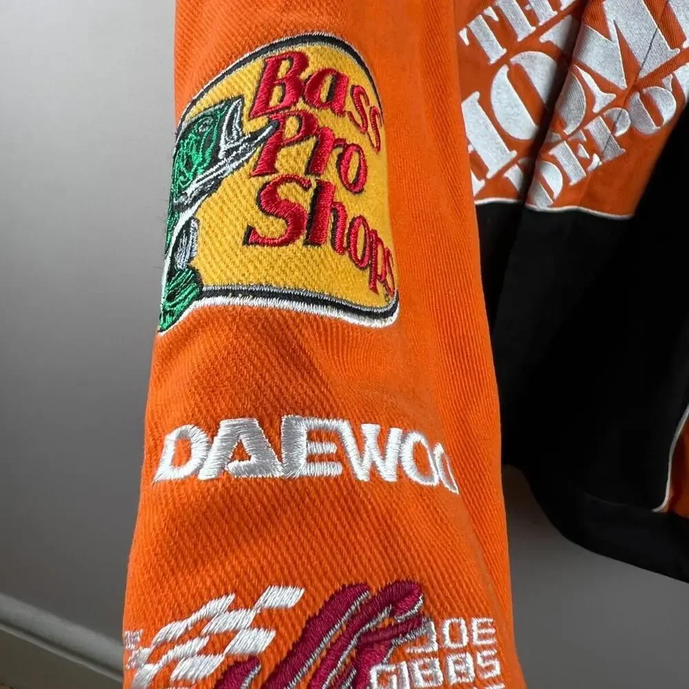 Chase Authentics Tony Stewart NASCAR Home Depot Jacket XL Black Orange Embroider - Picture 8 of 9